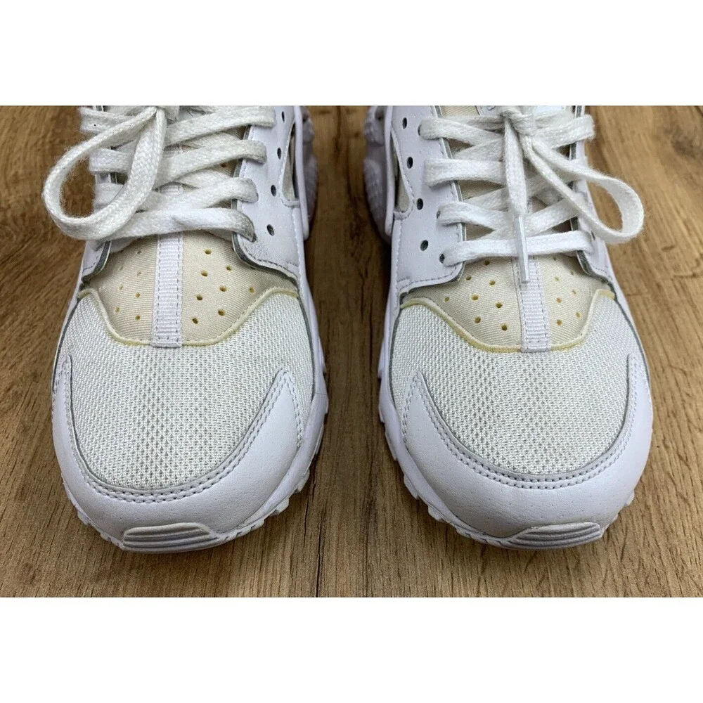 Nike Huarache Run Running Shoes Sneakers Boys Size 4.5Y White 654275-110